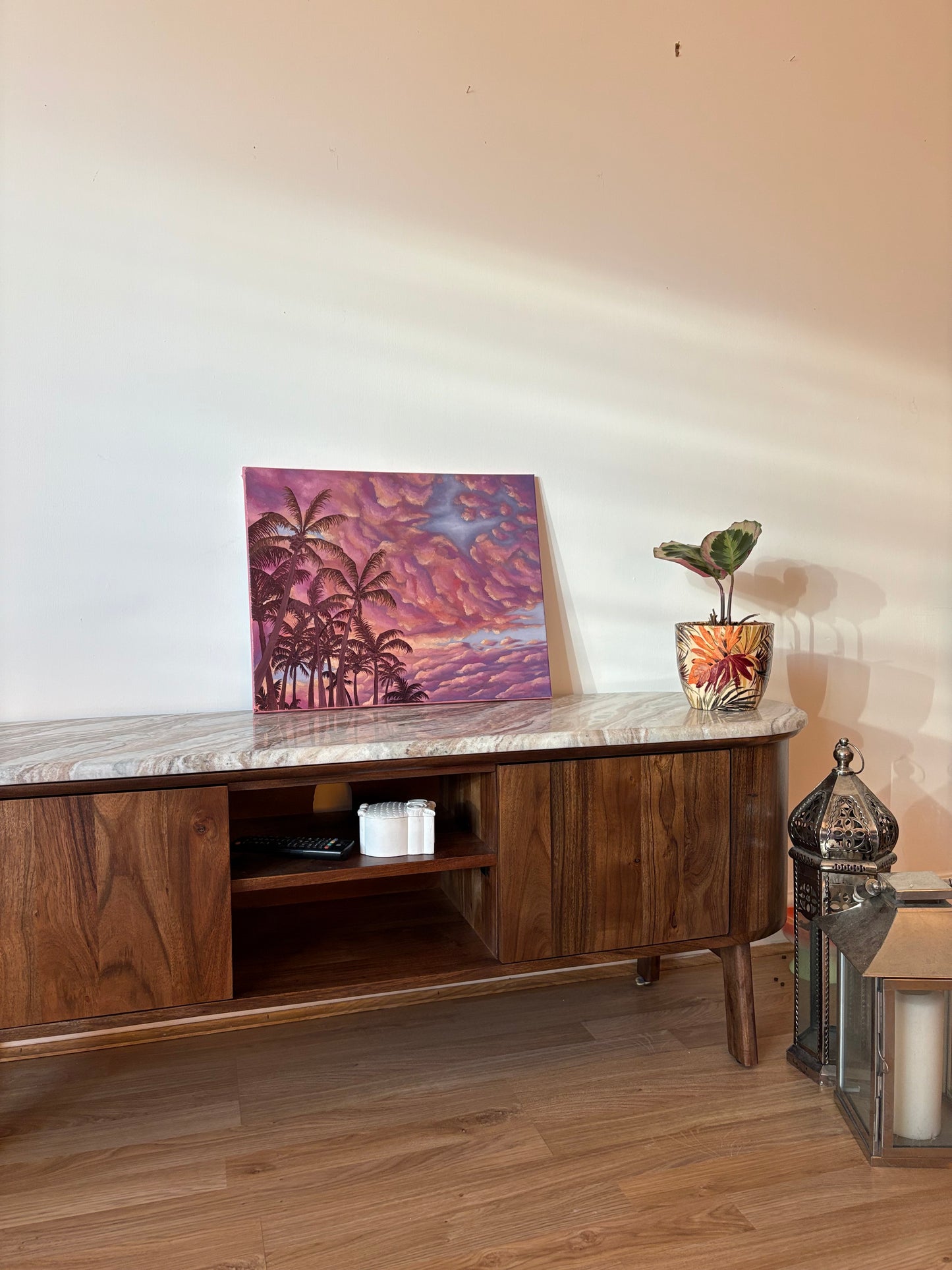 “Palm silhouette” original 20x16” oil