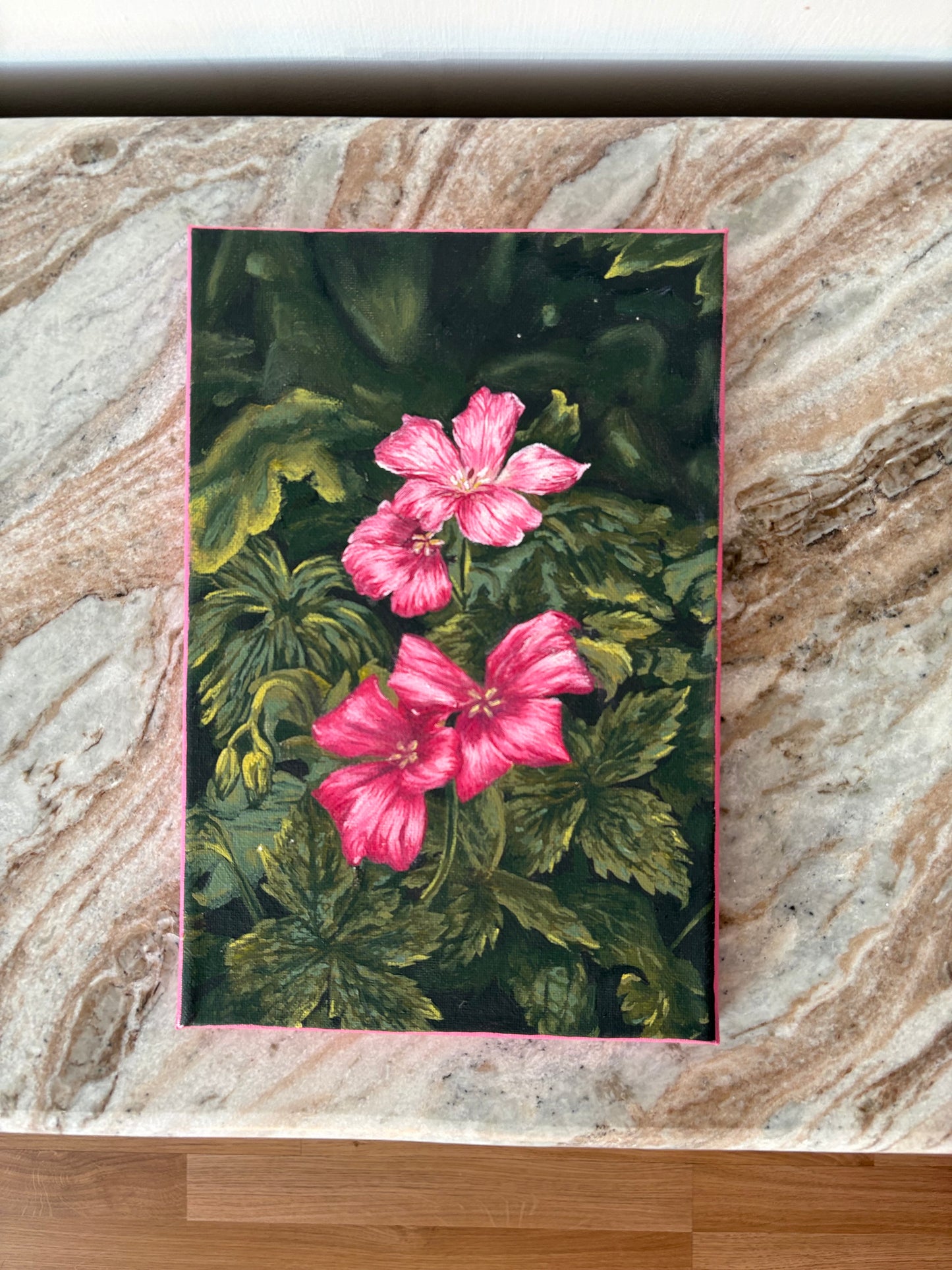 “Cranesbill” original 8x12” oil