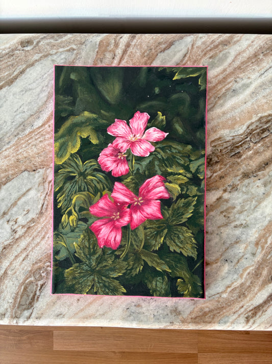 “Cranesbill” original 8x12” oil