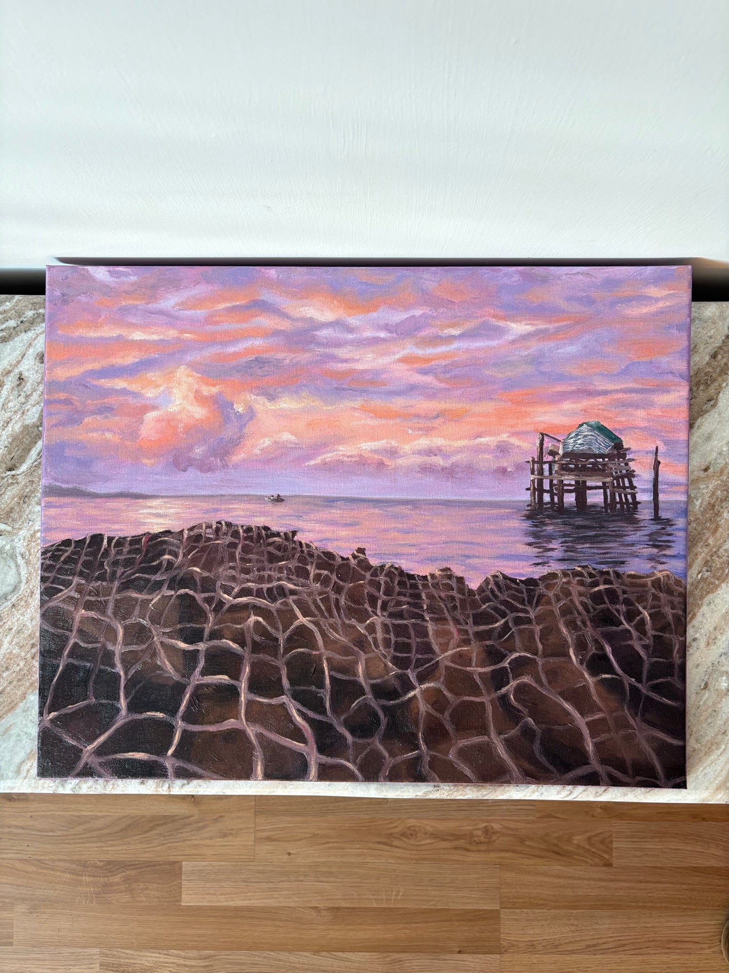 “Sea defence” original 20x16” oil